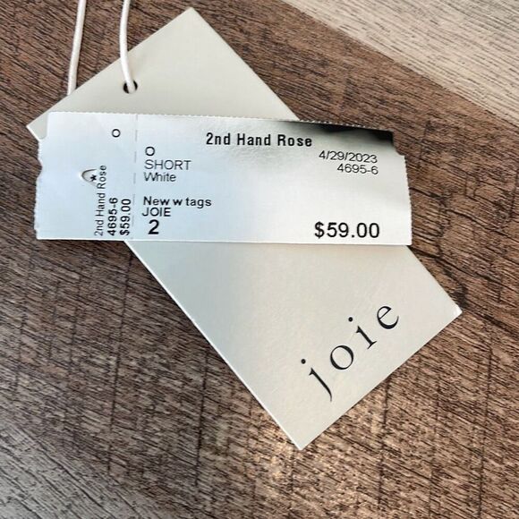 Joie Womens Daynna High Rise Paperbag Waist Linen‎ Shorts White Size 2 NWT - Picture 6 of 8